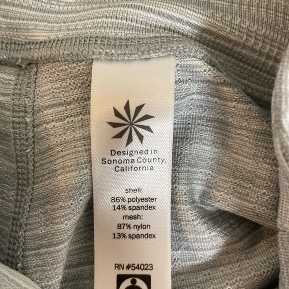 Athleta Leggings Heather Grey Textured Size Small Gently Worn Hidden WaistPocket - Picture 5 of 9